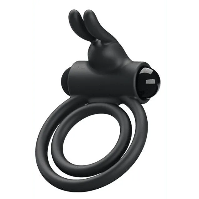 Anillo Vibrador Doble c/Conejo