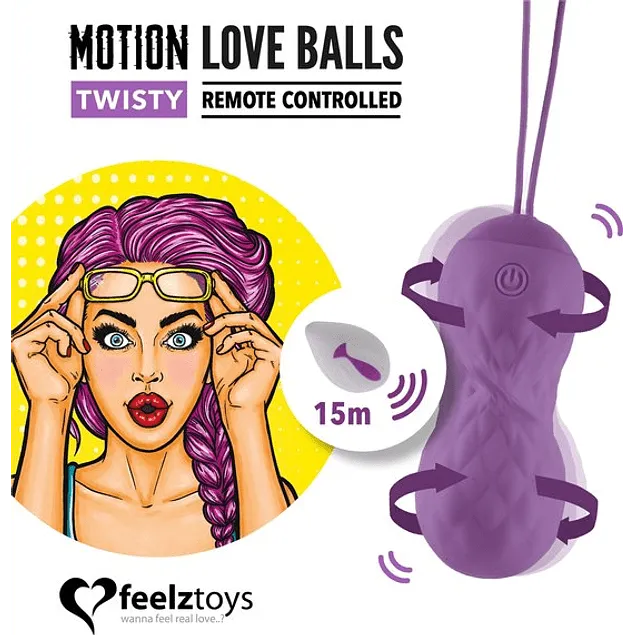 Bolita Vibradora Motion Love Balls TWISTY c/ control remoto — foto 3