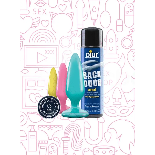 Pack Kit Entrenamiento Anal + Lubricante Anal Pjur Back Door