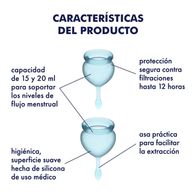 Set de 2 copas menstruales Satisfyer Feel Good — foto 4
