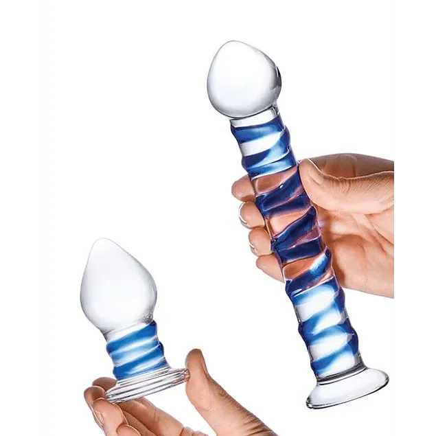 Set de Plug y Dildo de Cristal — foto 3