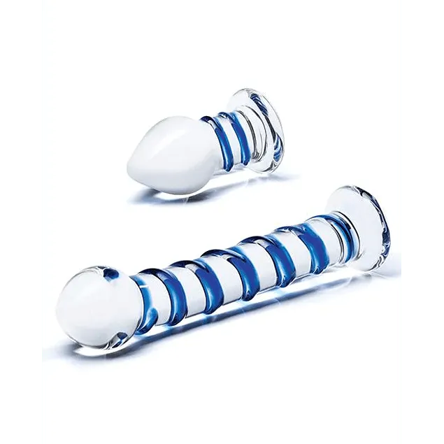 Set de Plug y Dildo de Cristal