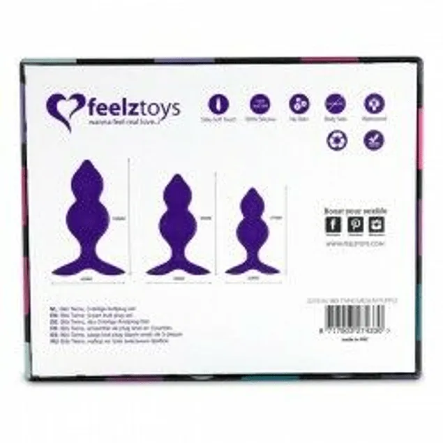 Set Plugs Anales Bibi Twins Feeltoyz ( 3 piezas) — foto 2
