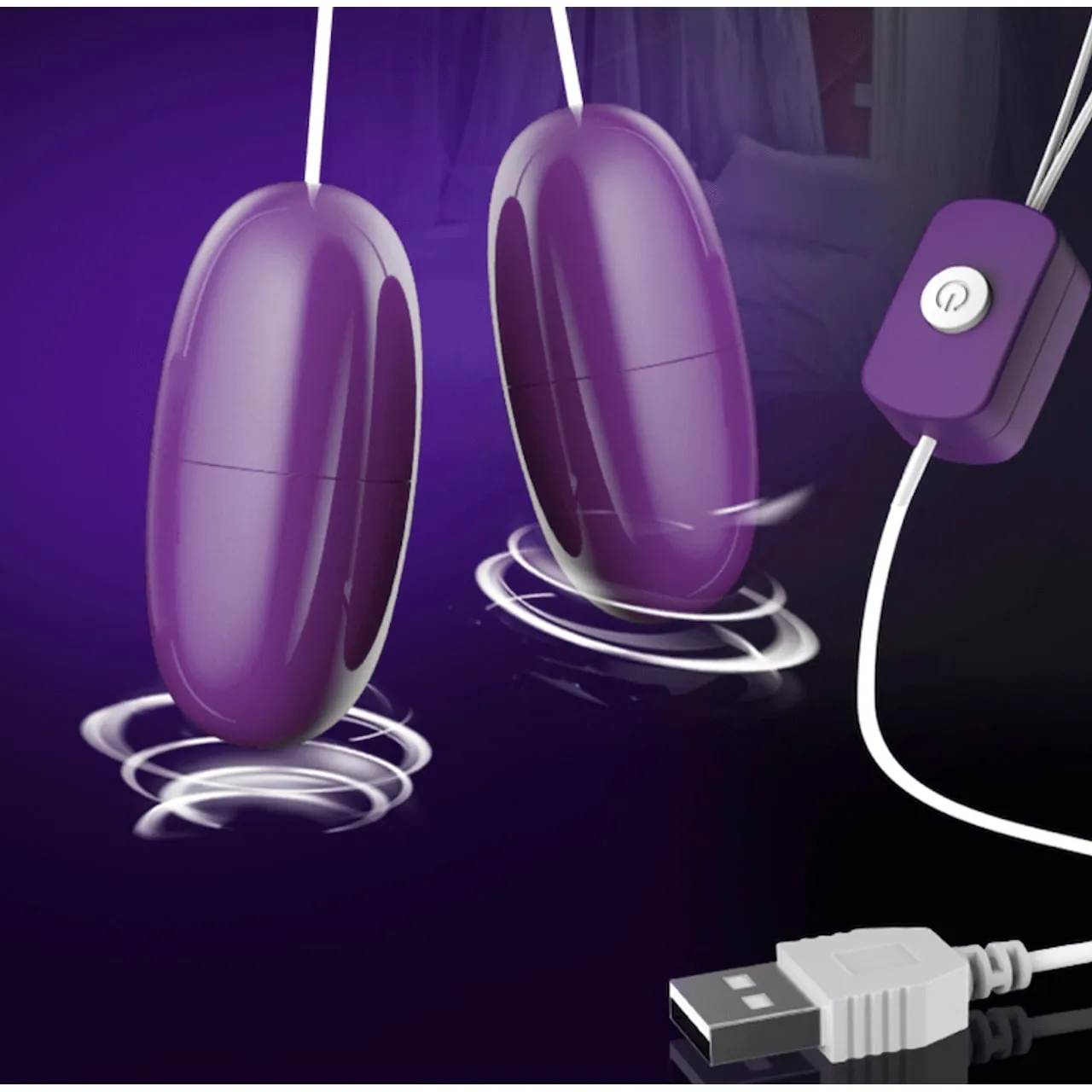USB Huevos Vibrante Doble USB-1833