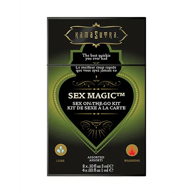 Set 12 Sachets Kama Sutra Lubricante + Intensificador Cálido "Sex Magic"