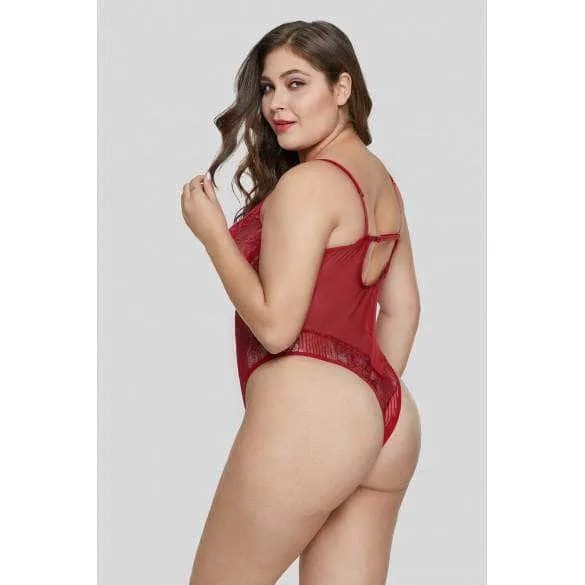 BODY ERÓTICO ENCAJE ROJO ABBY — foto 2