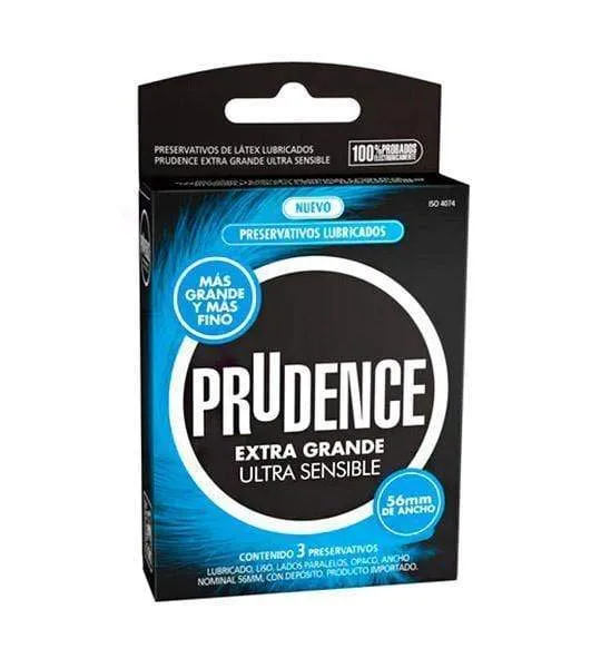 PRESERVATIVO PRUDENCE EXTRA GRANDE / ULTRA SENSIBLE