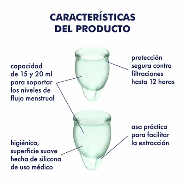 Set de 2 copas menstruales Satisfyer Feel Secure — foto 2