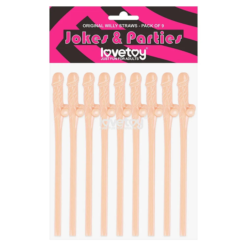 9 unidades bombillas forma pene color piel LV765001A