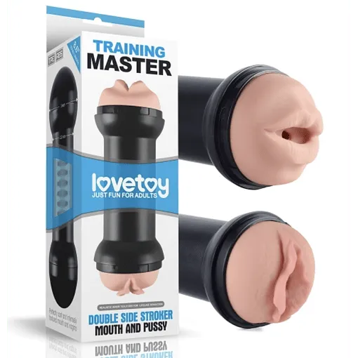 LOVETOY Entrenamiento Maestro lateral doble Stroker Vagina y Boca LV250002