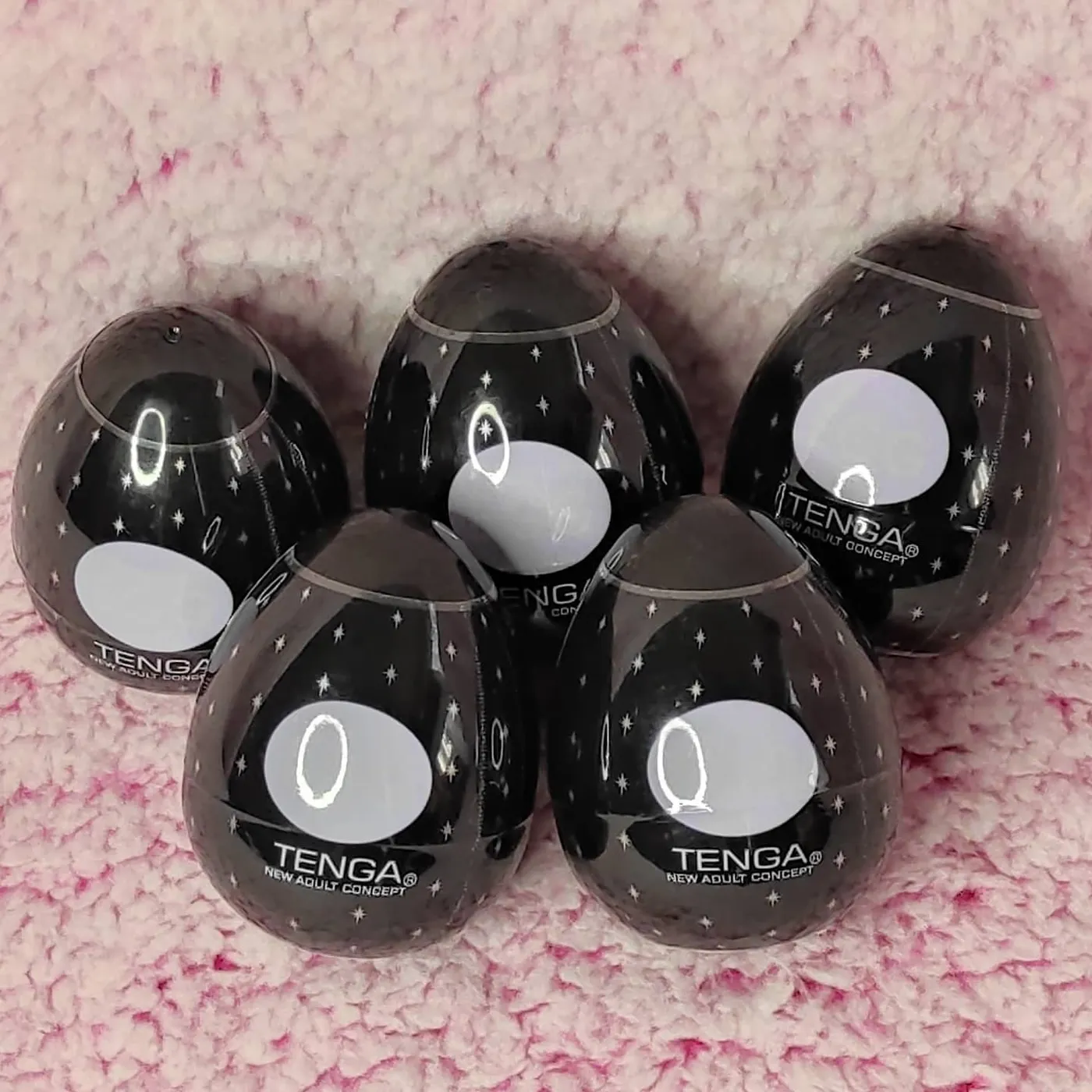 Masturbador TENGA EGG Negro Diseño Estrellita 6 /Caja — foto 3