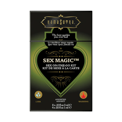 Set 12 Sachets Kama Sutra Lubricante + Intensificador Cálido "Sex Magic"