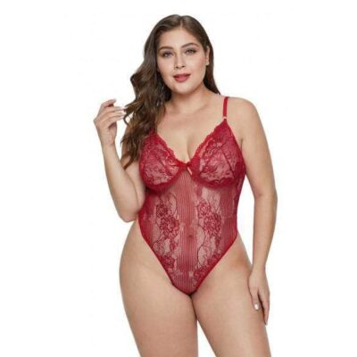 BODY ERÓTICO ENCAJE ROJO ABBY